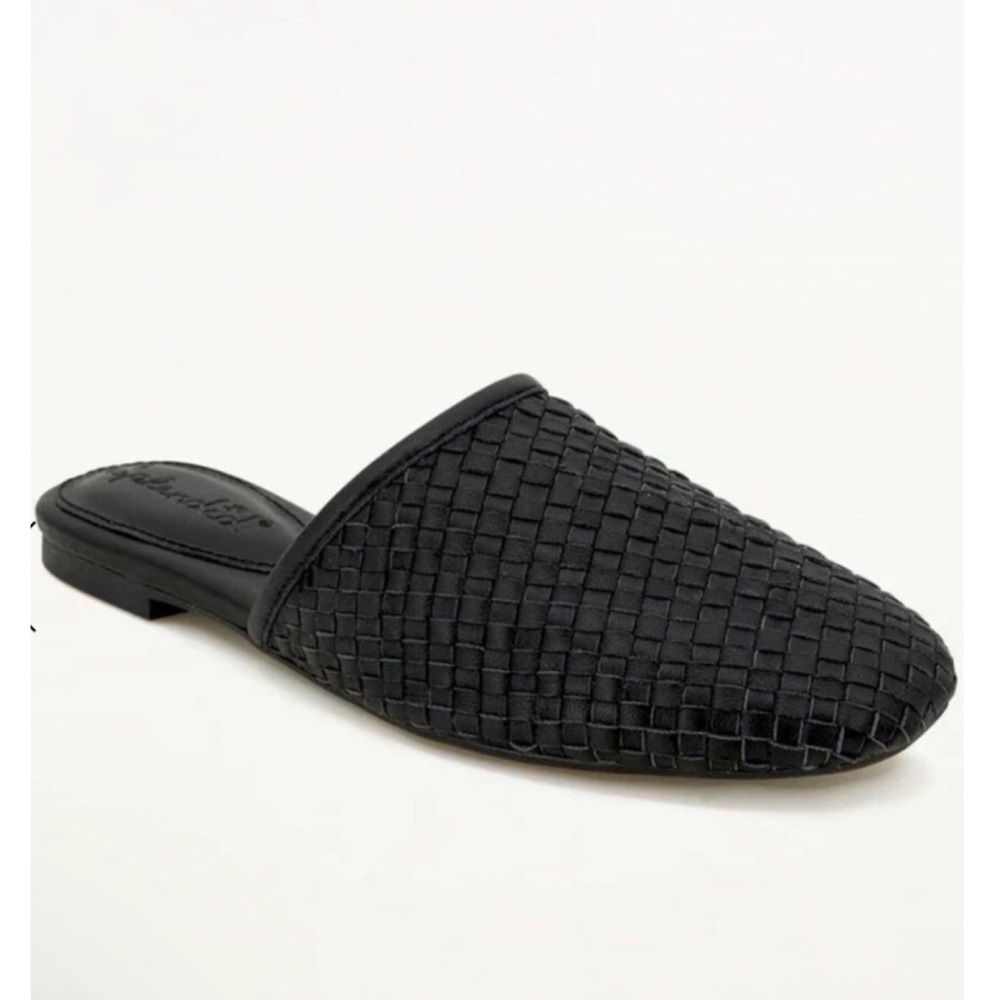 NEW Splendid Elissa Black Woven Flat Mules 6.5